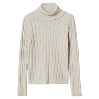 ​Turtleneck Braided-Knit Sweater