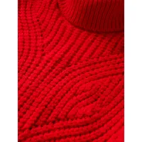 Knit Drop-Shoulder Turtleneck Sweater