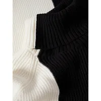 Telma Turtleneck Colourblock Rib-Knit Sweater