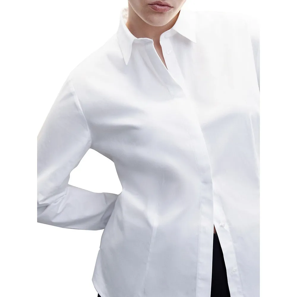 Essential cotton-blend shirt