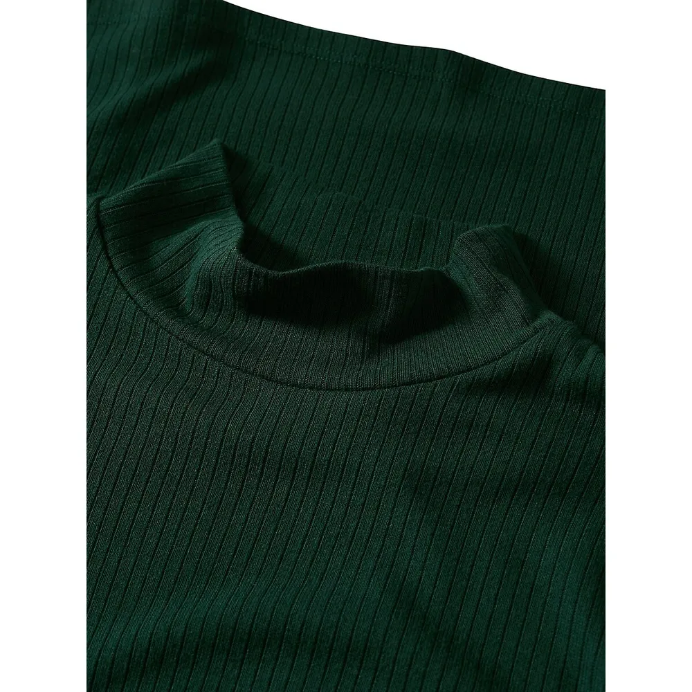 T-shirt à manches longues en tricot côtelé Lilo