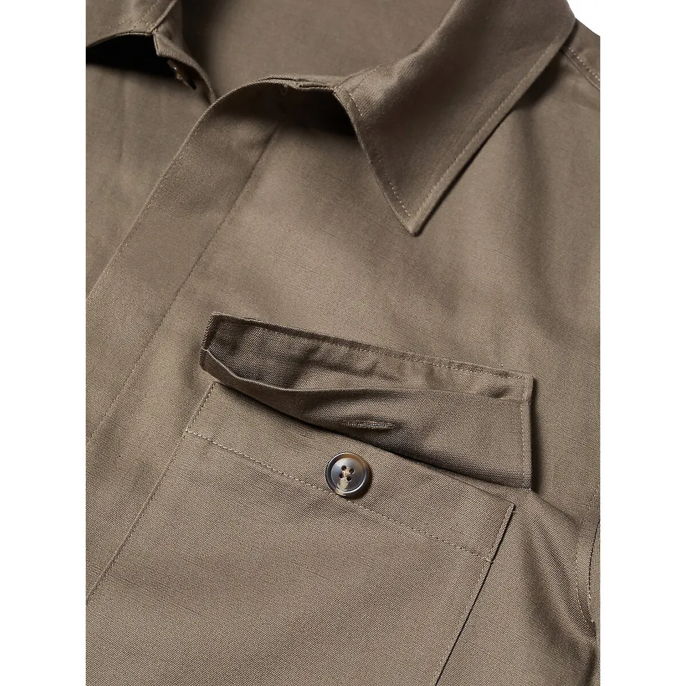 Front-Flap Pocket Shacket