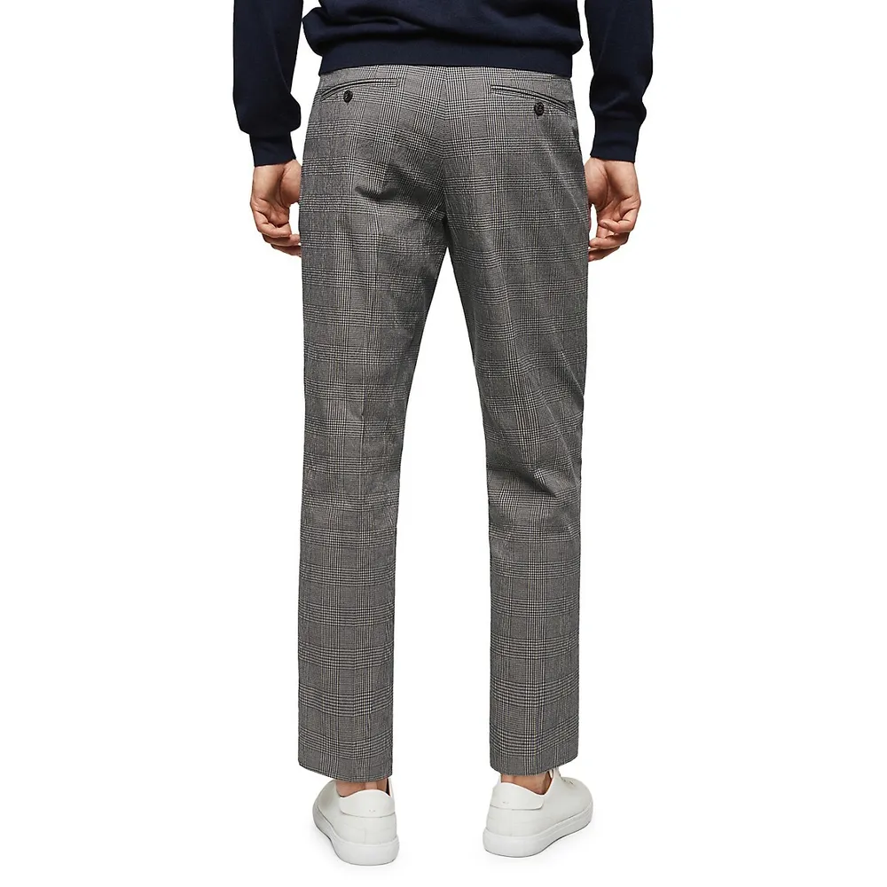 Check Pleated Trousers