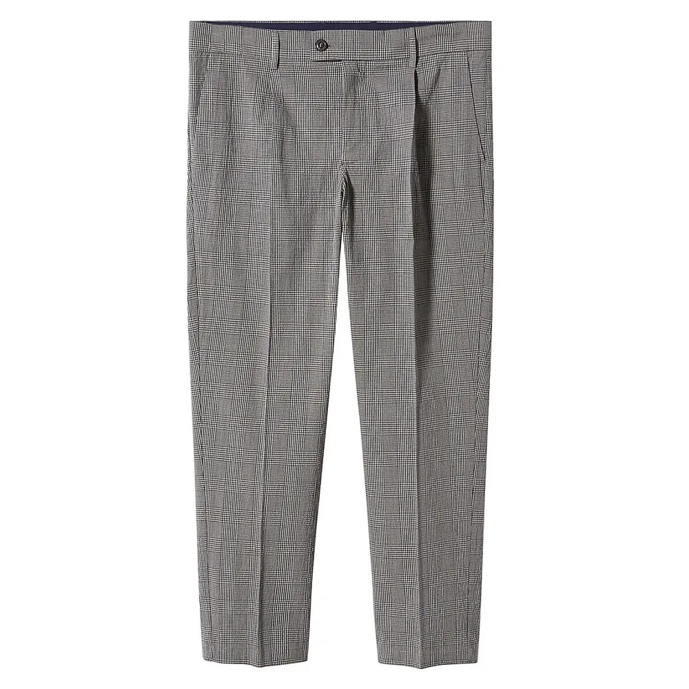 Check Pleated Trousers