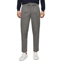 Check Pleated Trousers