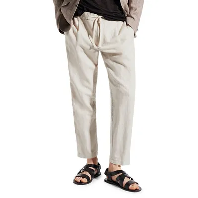 Romelino Slim-Fit Drawstring Linen Pants