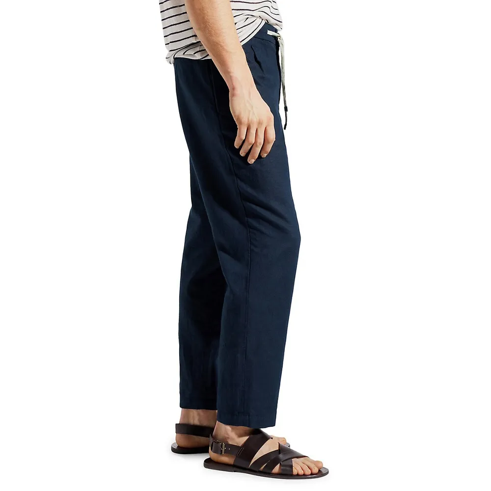 Romelino Slim-Fit Drawstring Linen Pants