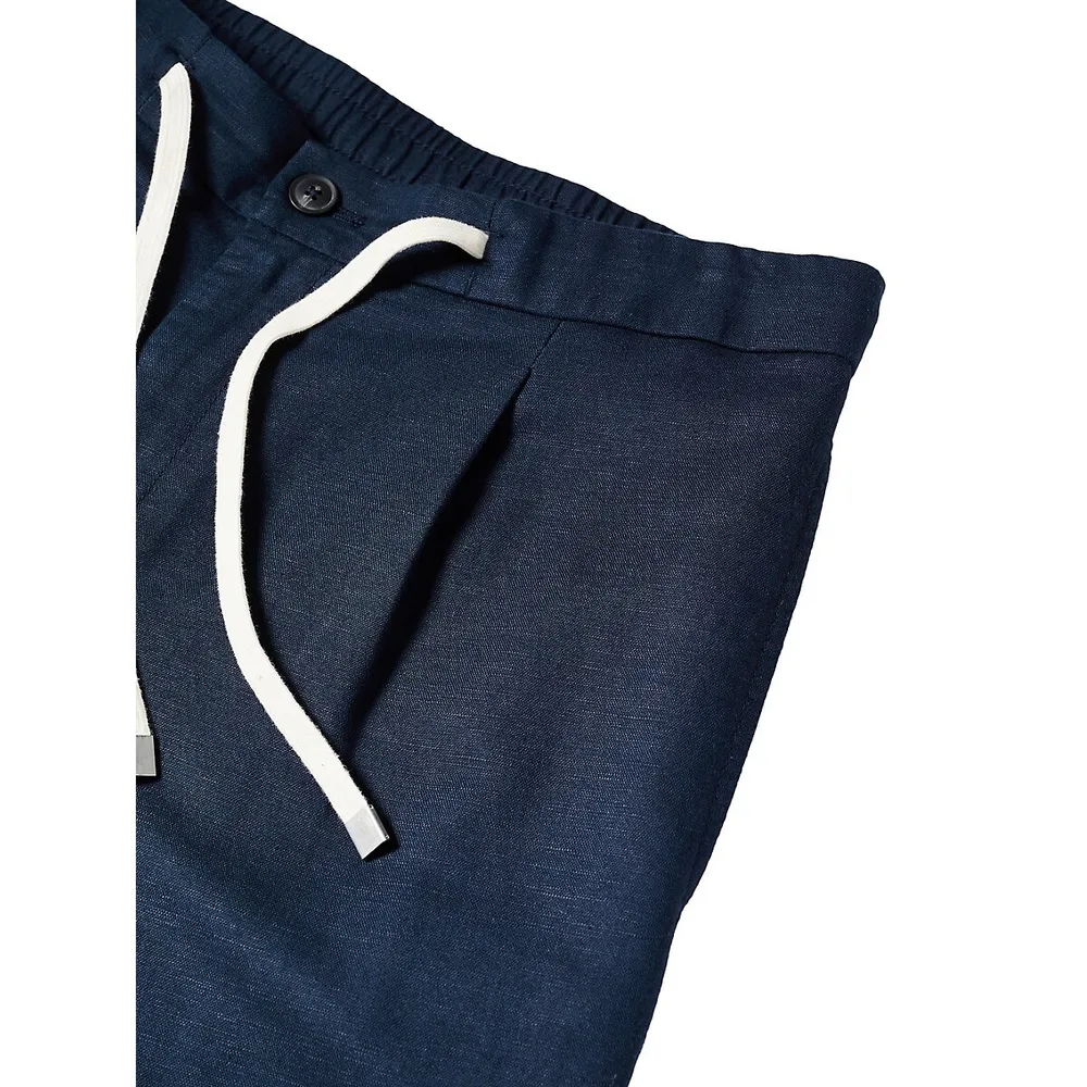 Romelino Slim-Fit Drawstring Linen Pants