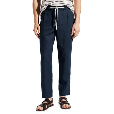 Romelino Slim-Fit Drawstring Linen Pants