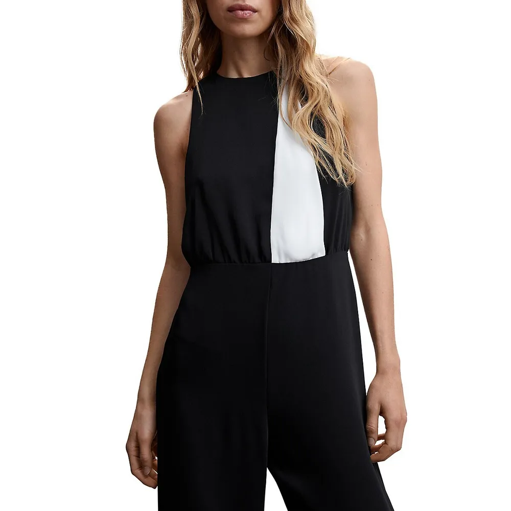 Sleeveless Bi-Colour Jumpsuit