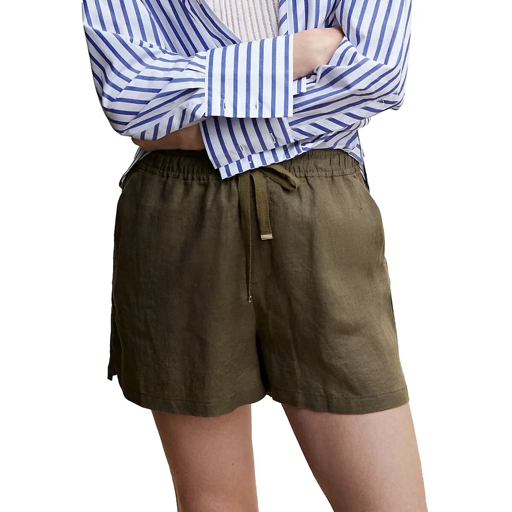 Linen Drawstring Shorts