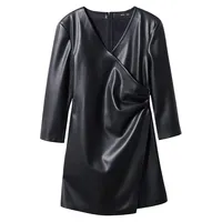 Mini robe portefeuille imitation cuir Amarena
