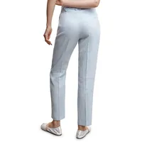 Linen Flat-Front Suit Pants