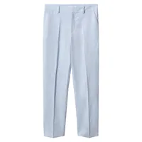 Linen Flat-Front Suit Pants