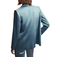 Satin-Finish Suiting Jacket