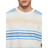 Circos Striped Cotton & Linen T-Shirt