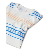 Circos Striped Cotton & Linen T-Shirt