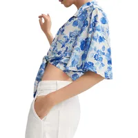 Knotted Floral Crop Top