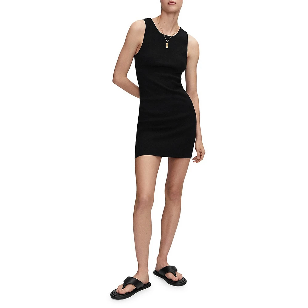 Rib-Knit Mini Tank Dress