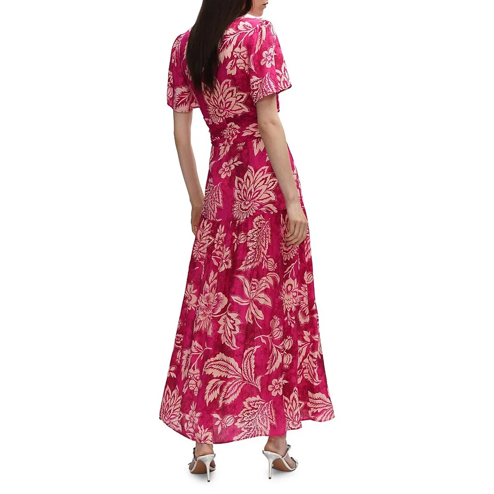 Cutout Floral Maxi Dress