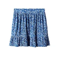 Textured Print Mini Skirt