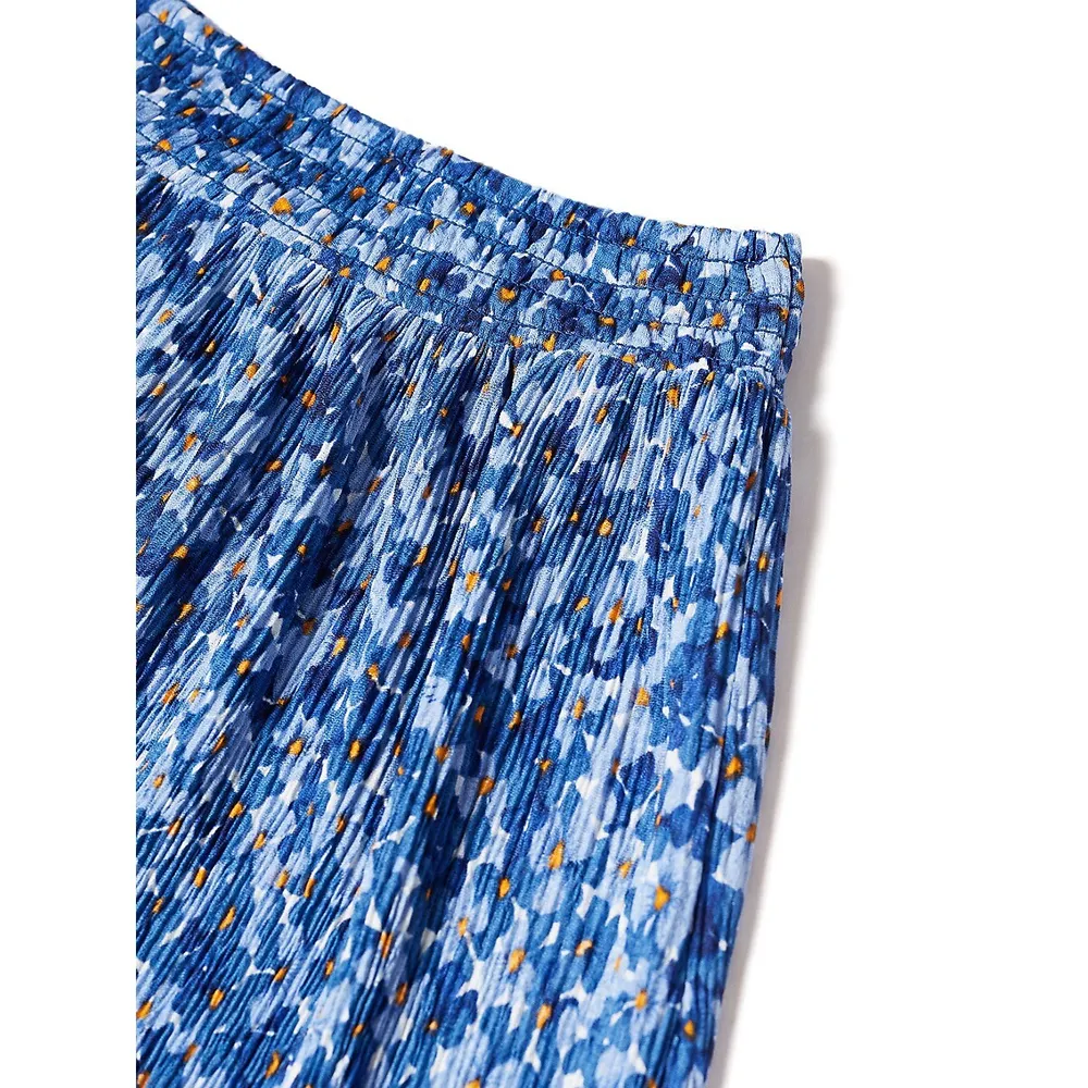 Textured Print Mini Skirt