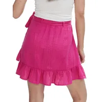 Ruffled Wrap Mini Skirt