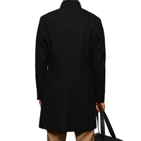 Funnelneck Wool-Blend Dress Coat