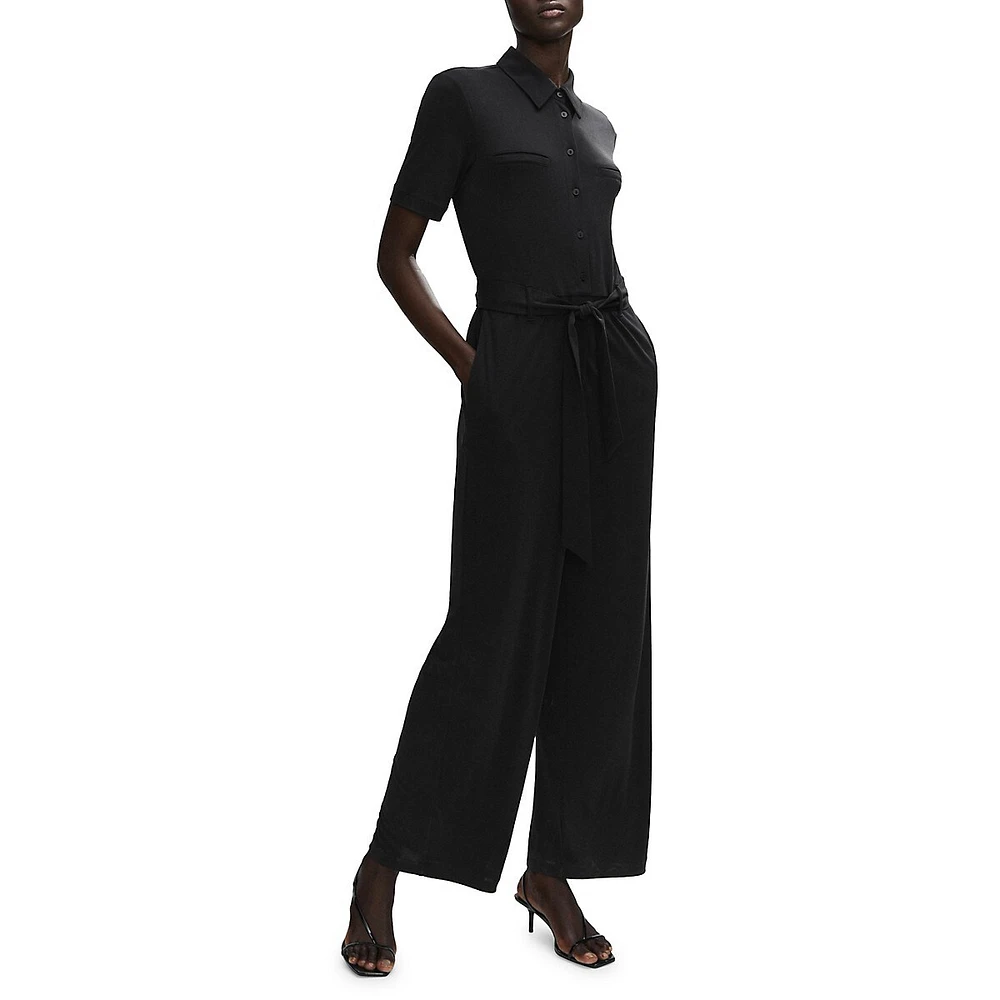 Shirt-Style Jumpsuit