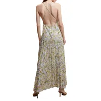 Pleated Floral Slip Dress