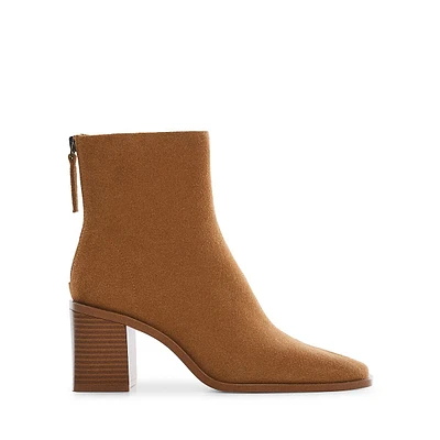 Gloria Suede Block-Heel Booties