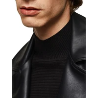 Picasso Faux Leather Moto Jacket