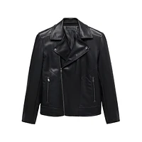 Picasso Faux Leather Moto Jacket