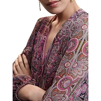 Diana Paisley-Print Dress