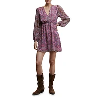 Diana Paisley-Print Dress