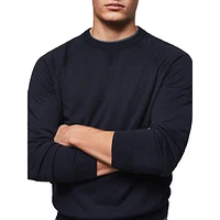 Fine Rib-Knit Sweatshirt
