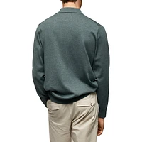 Long-Sleeve Polo Sweater