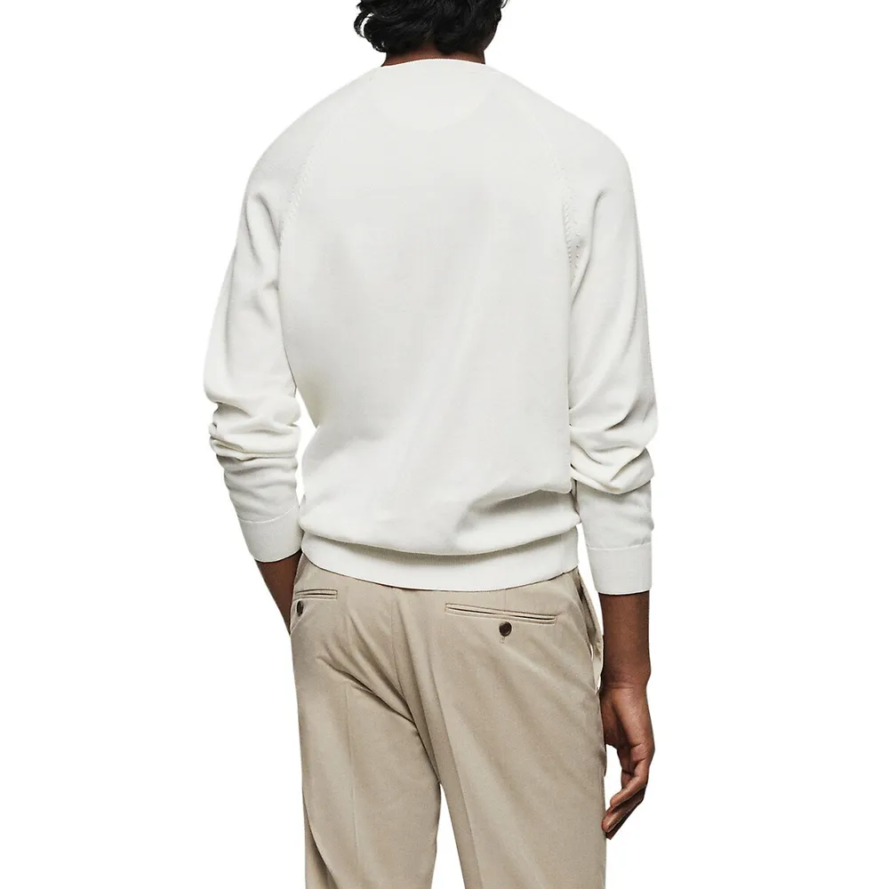 Fine Rib-Knit Sweatshirt