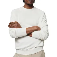 Fine Rib-Knit Sweatshirt