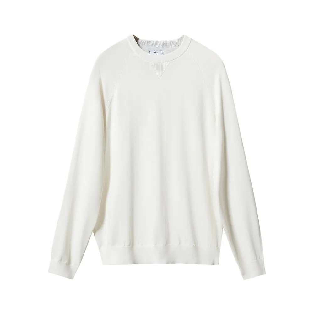 Fine Rib-Knit Sweatshirt