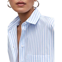 Chemise rayée ample à poches