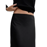 Jupe midi en satin