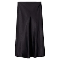 Jupe midi en satin