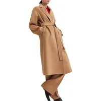 Recycled Wool-Blend Belted Wrap Coat