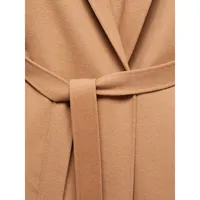 Recycled Wool-Blend Belted Wrap Coat