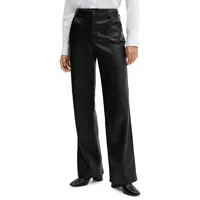 High Faux Leather High-Waist Pants