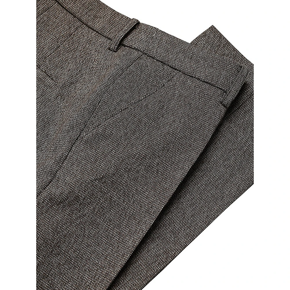 Pantalon habillé court en pied-de-poule