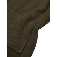 Oversize Longline Knit Coat With Pockets