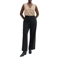 Low-Waist Wide-Leg Trousers