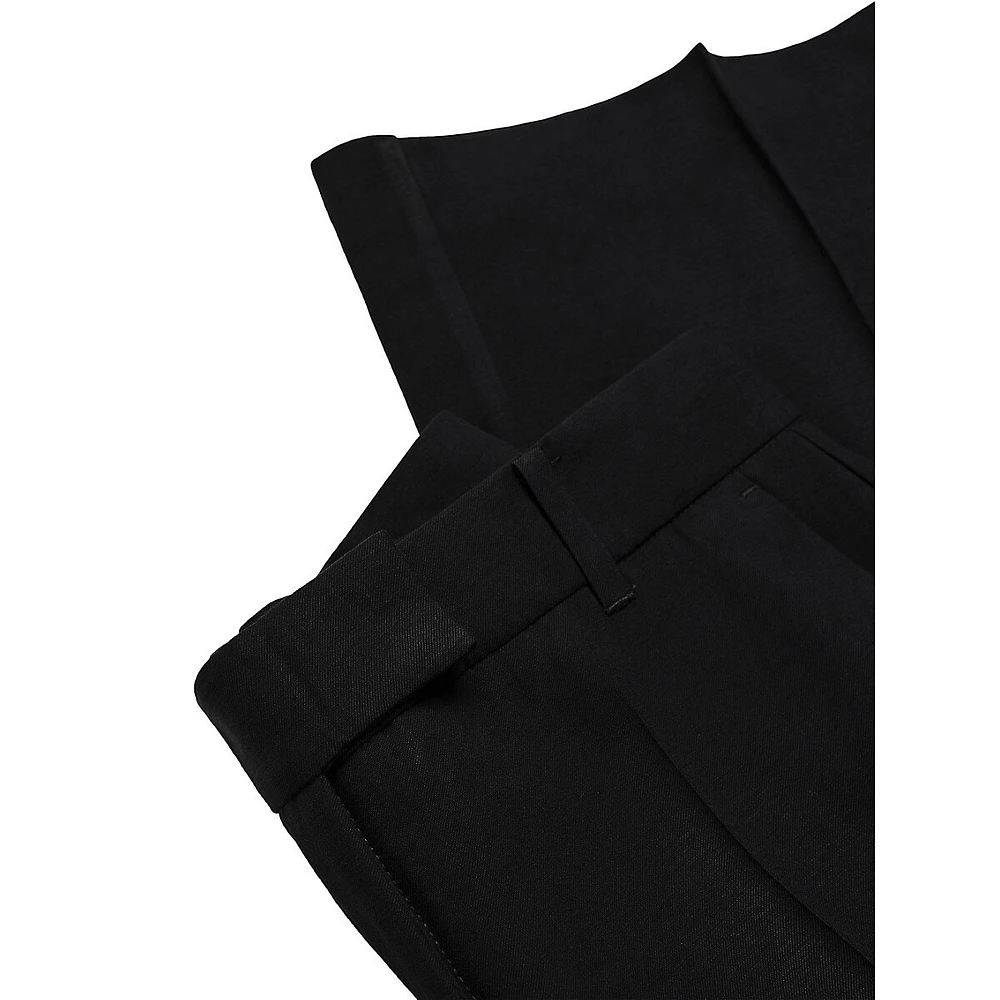 Pantalon taille basse à jambes larges